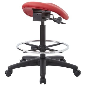 OSP Home Backless Drafting Chair with Foot Ring in Dillon Lipstick, , large