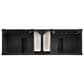 James Martin Vanities Brittany 72" Double Bathroom Vanity in Black Onyx with 3 cm Lime Delight Quartz Top and Rectangular Sinks, , large