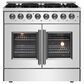 Forno Galiano 36" Freestanding French Door Dual Fuel Range in Stainless Steel, , large