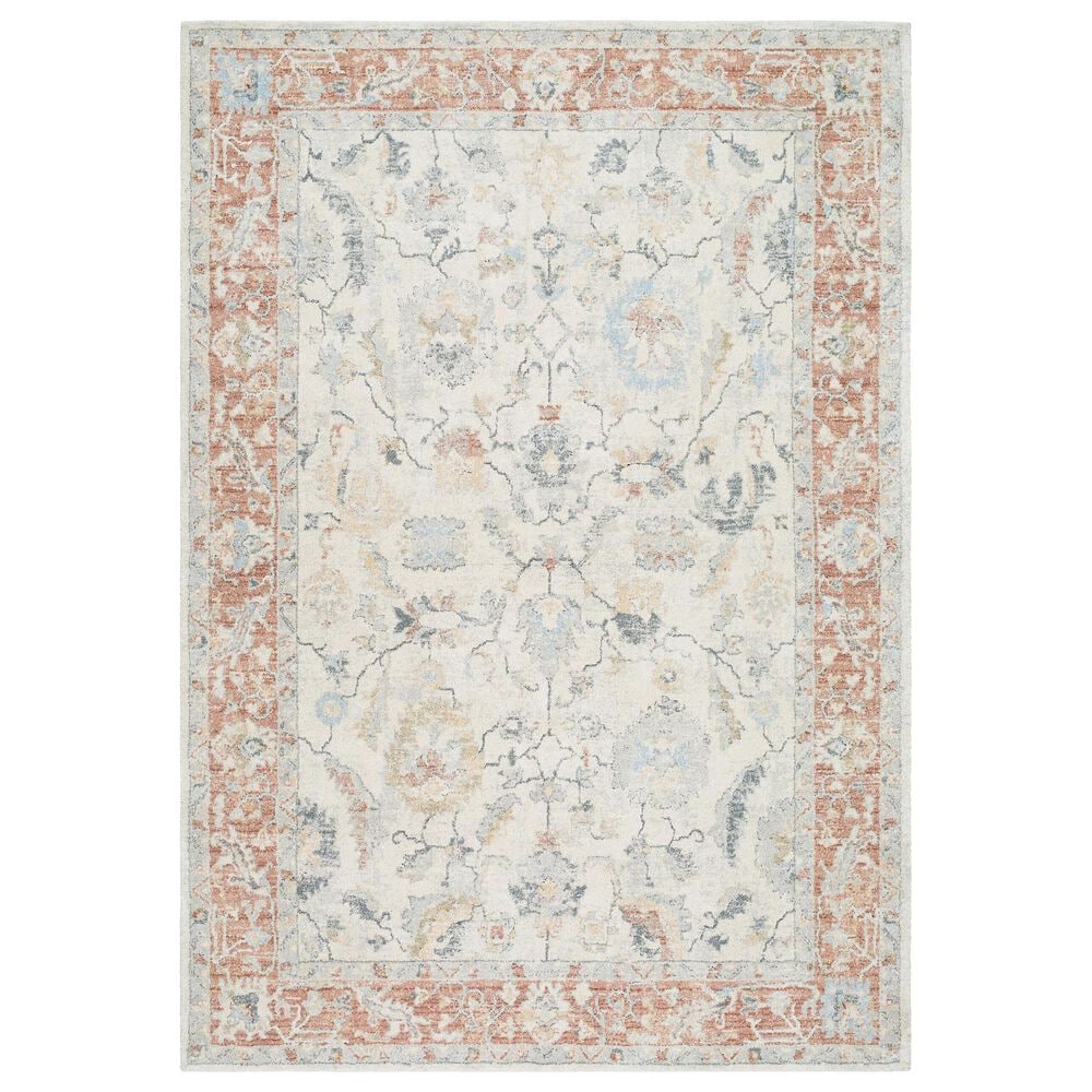 Surya Avellino 10" x 14" Light Beige, Rose, Tan, Gray, Deep Teal, Pale Blue and Light Olive Area Rug, , large