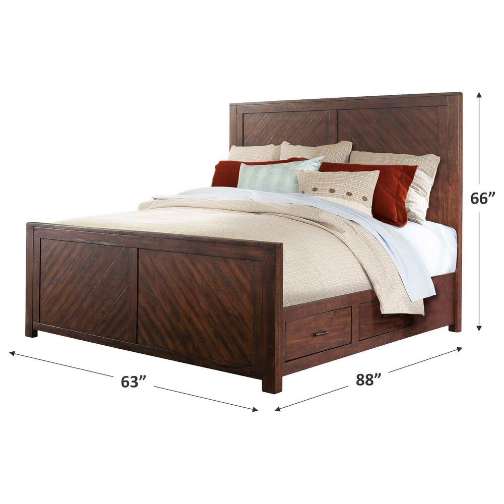 Mayberry Hill Jax Queen Storage Bed in Cherry, , large