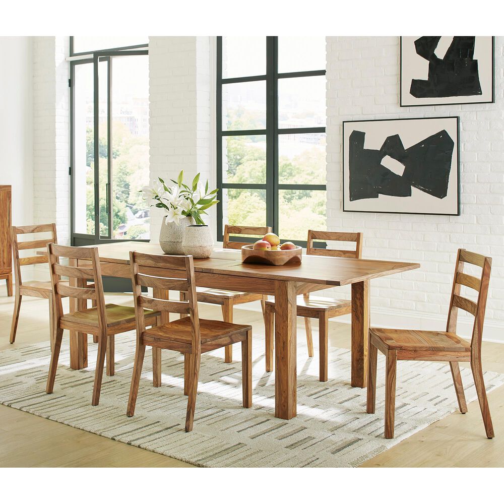 Millenium 7-Piece Dining Set in Brown, , large