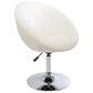 Impressions Vanity Antoinette Vanity Chair with White Cushion in Stainless Steel, , large