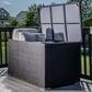 Alfresco Home Sicuro Wicker Cushion Storage Box with Hydraulic Lid in Oxford Black, , large