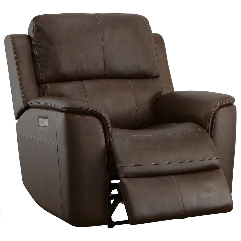 Flexsteel Henry 2-Piece Power Reclining Sofa and Recliner in Burnt Umber Brown, , large