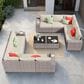 HOMLUX 12-Piece Modern Outdoor Sectional Furniture Set in Beige, , large