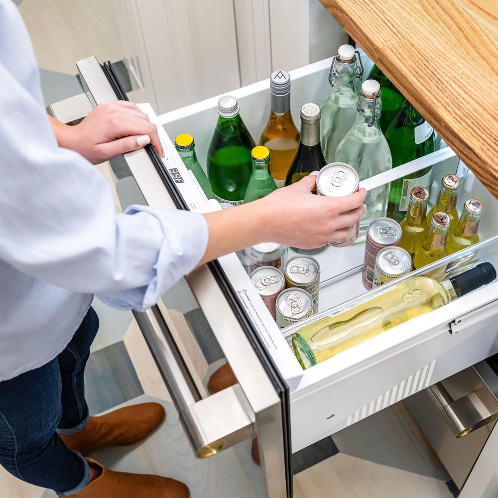 Monogram 24&quot; Built-In Counter Depth Double-Drawer Refrigerator in Stainless Steel, , large