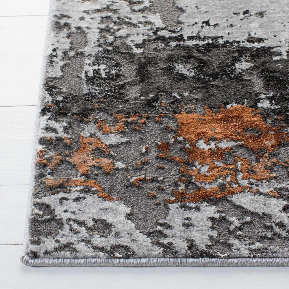 Safavieh Craft CFT820P 5&#39;3&quot; x 7&#39;6&quot; Grey and Orange Area Rug, , large