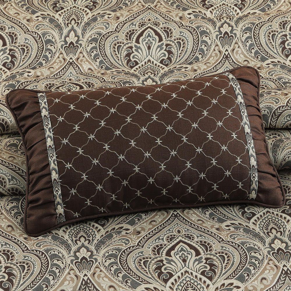 J. Queen New York Maren 12&quot; x 20&quot; Lumbar Pillow in Chocolate, , large