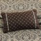 J. Queen New York Maren 12" x 20" Lumbar Pillow in Chocolate, , large