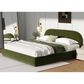 Jennifer Taylor Home Archie Puffy Grounded King Upholstered Platform Bed in Olive Green, , large