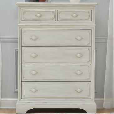 Kingsley Baby Amherst 6-Drawer Chest in Antique White, , large