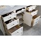 James Martin Vanities Brittany 60" Single Bathroom Vanity in Bright White with 3 cm Carrara White Marble Top and Rectangular Sink, , large