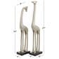 Maple and Jade 2-Piece Giraffe Decorative Sculpture Set in Satin Silver and Black, , large