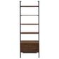 Coaster Owens 5-Shelf Storage Wall Bookcase in Walnut and Black, , large