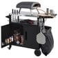 HOMLUX 45" Outdoor Kitchen Island in Black and Stainless Steel, , large