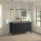 James Martin Vanities Myrrin 60" Double Vanity in Carbon Oak with 3 cm Parisien Bleu Quartz Top, , large