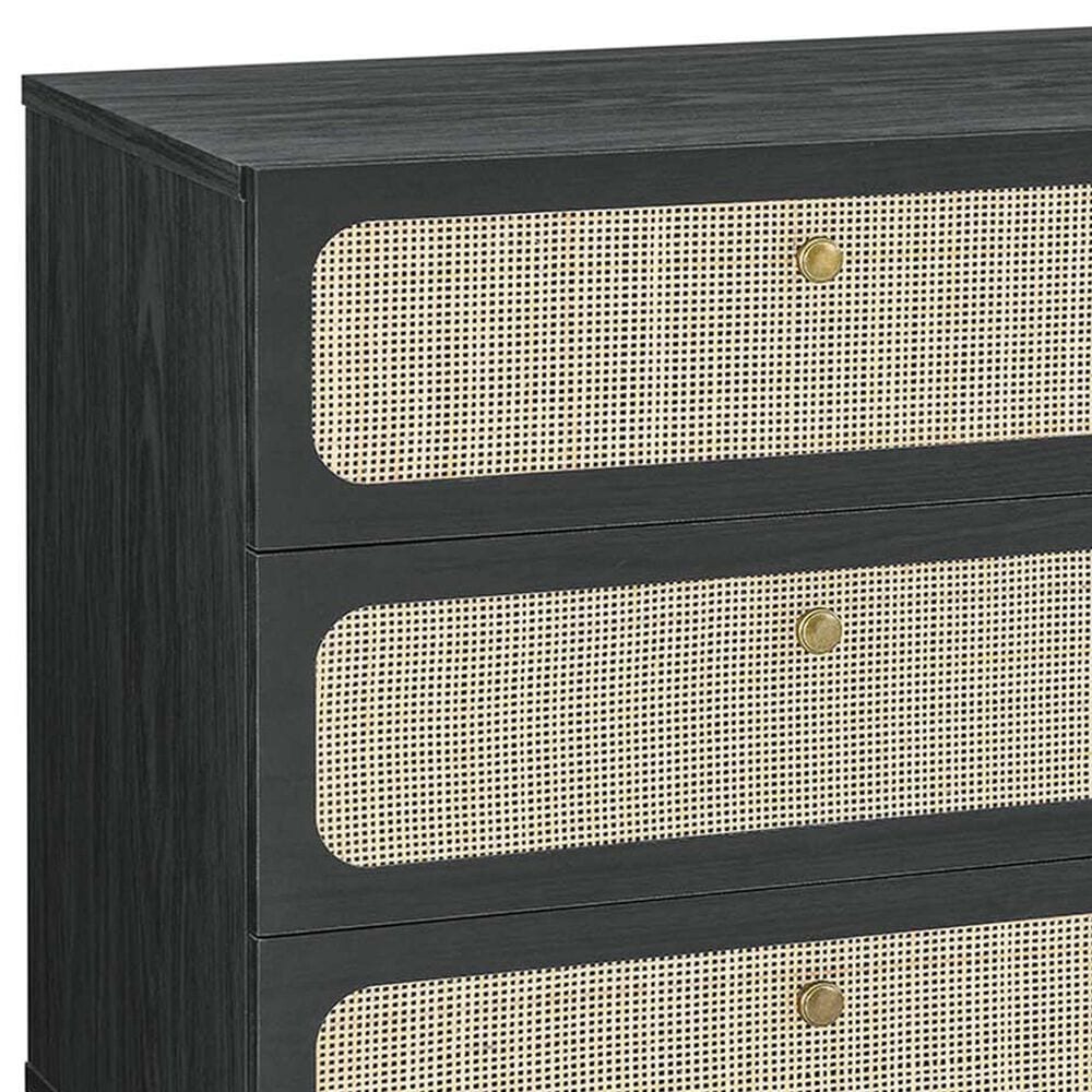 Modway Chaucer 6-Drawer Compact Dresser in Black, , large
