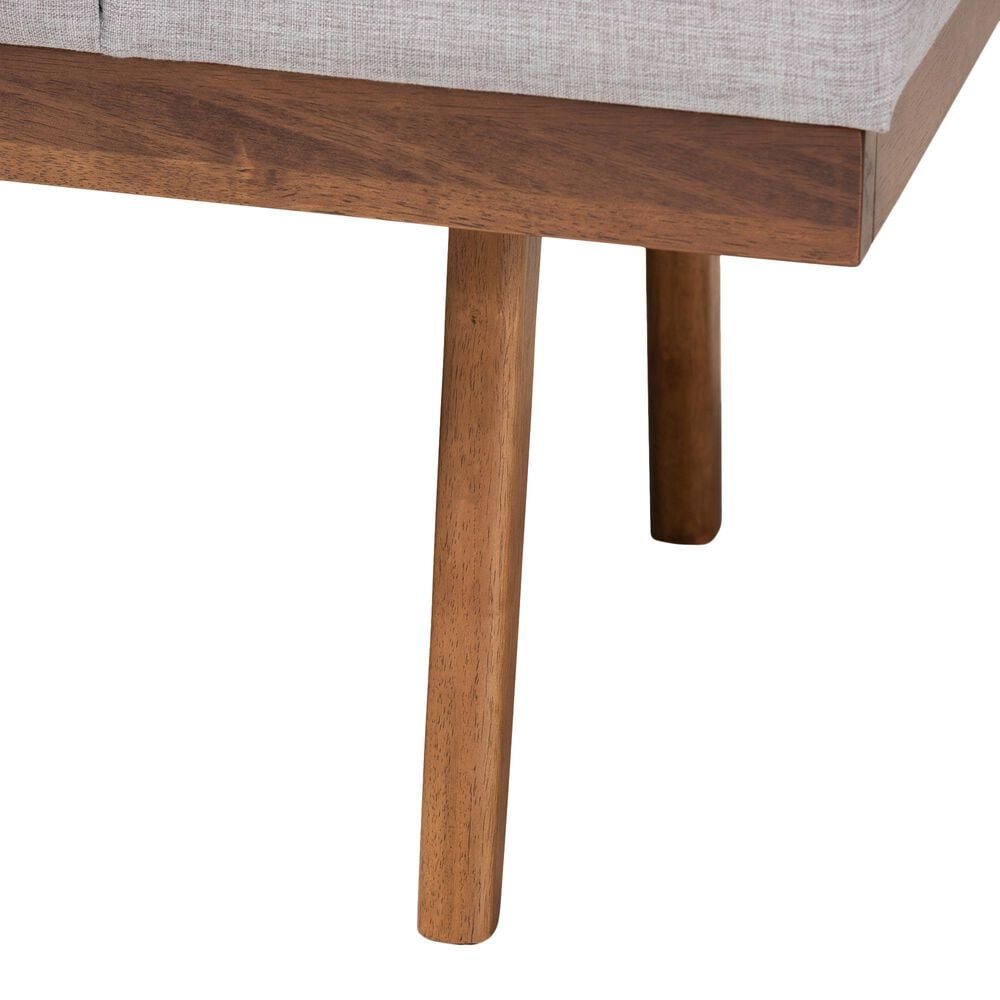 Baxton Studio Larisa Accent Bench in Grayish Beige, , large