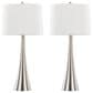 LumiSource Diana Metal Table Lamp in Brushed Nickel (Set of 2), , large