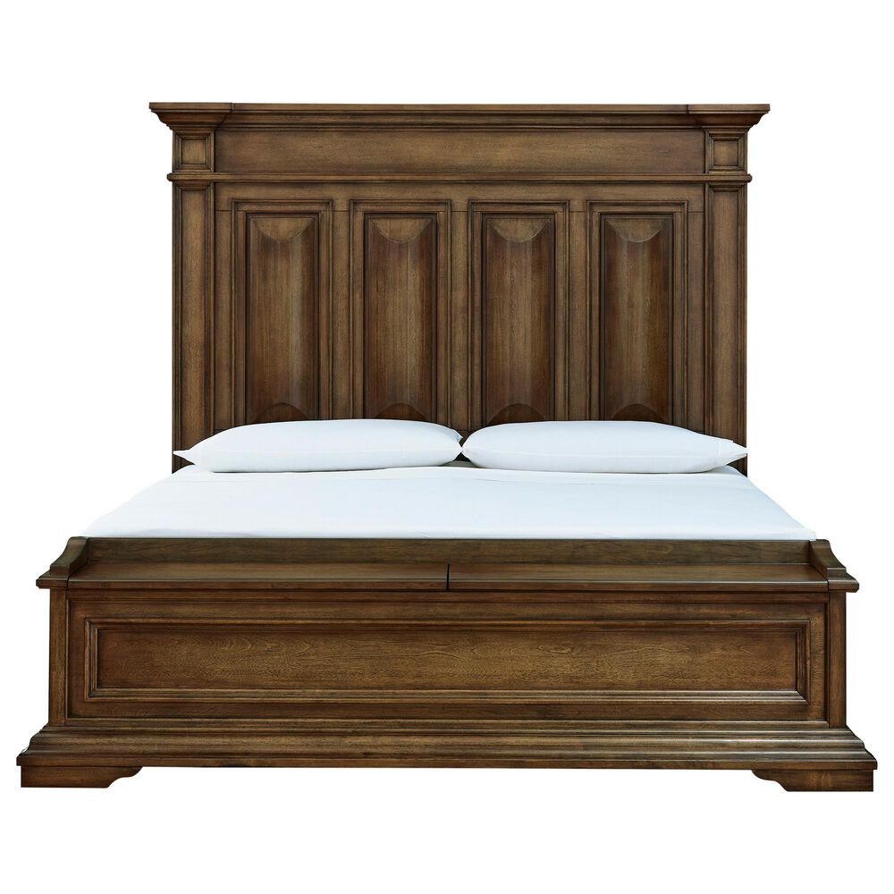 Millenium Frantanna 4 Piece Queen Panel Storage Bedroom Set in Brown, , large