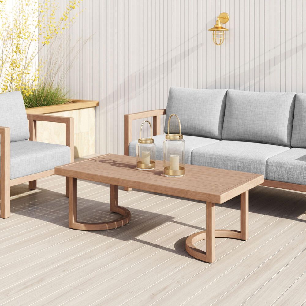 Zuo Modern Leto Patio Coffee Table in Brown, , large