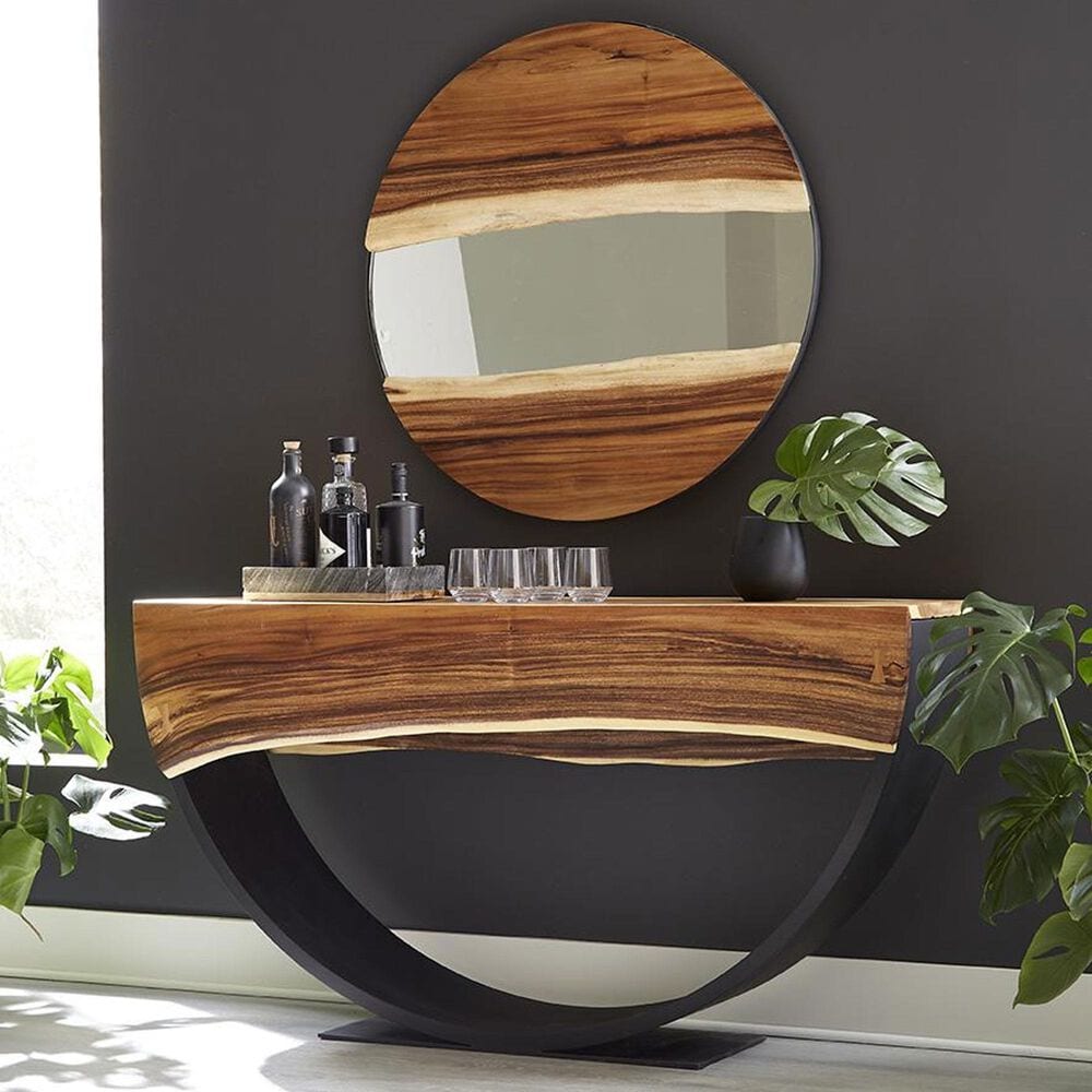 Phillips Collection River Round Wall Mirror in Natural, , large