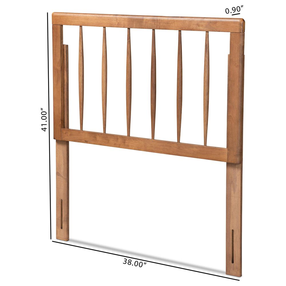 Baxton Studio Valin Twin Headboard in Ash Walnut, , large