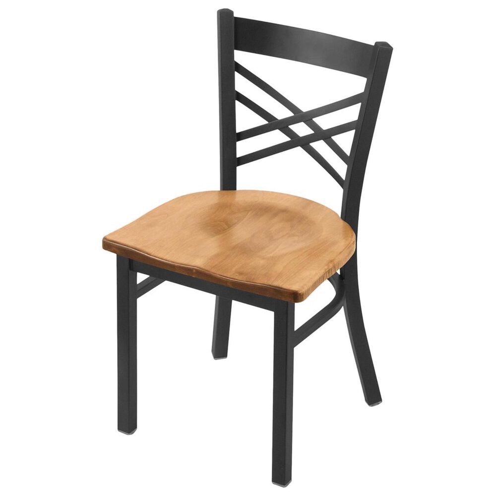 Holland Bar Stool 620 Catalina 18" Chair with Pewter and Medium Maple Seat, , large