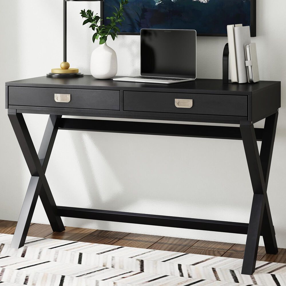 Linon Home Decor Peggy Writing Desk in Black, , large