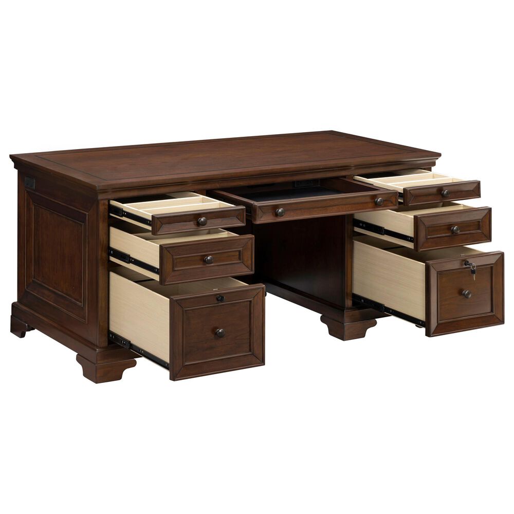 Riva Ridge Arlington Executive Desk in Classic Brown, , large