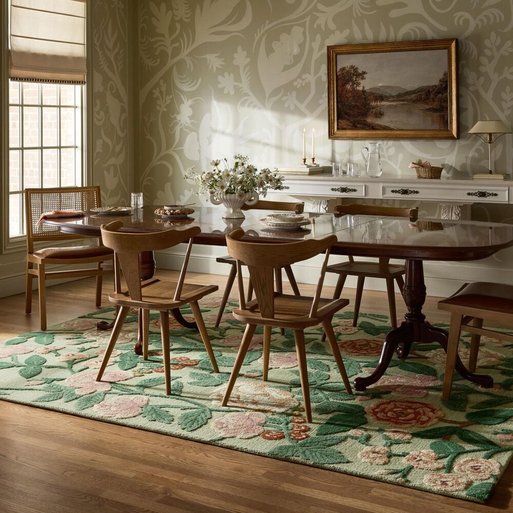 Rifle Paper Co. x Loloi Highgrove Mint 7&#39;9&quot; x 9&#39;9&quot; Area Rug, , large