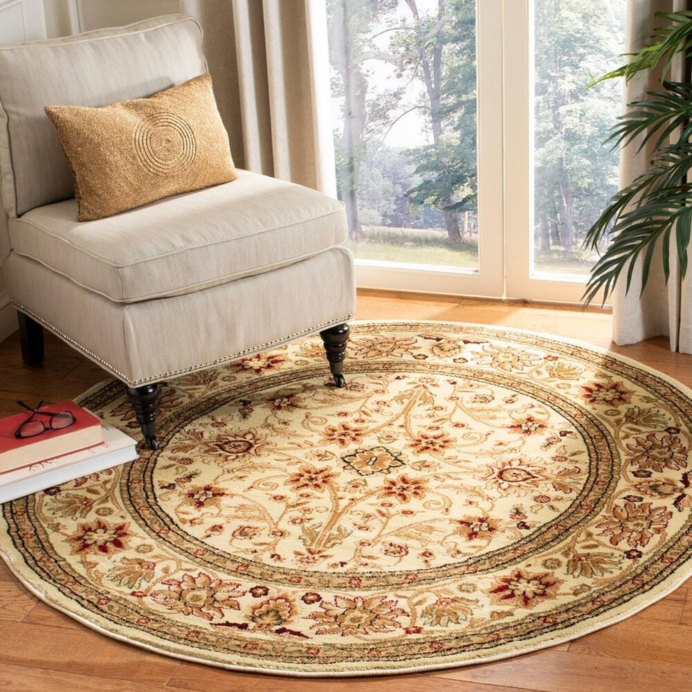 Safavieh Lyndhurst LNH212 5&#39;3&quot; Round Ivory Area Rug, , large
