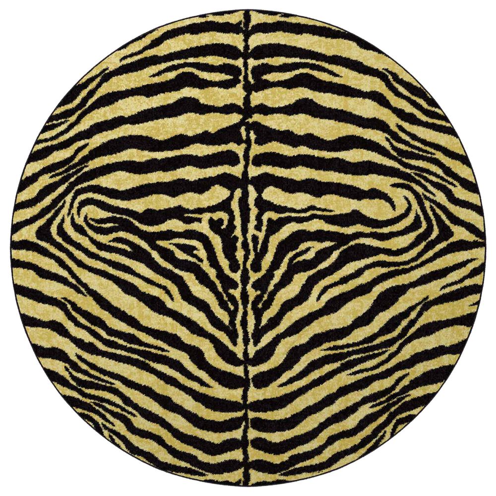 Dalyn Rug Company Akina AK1 8" Round Gold Area Rug, , large