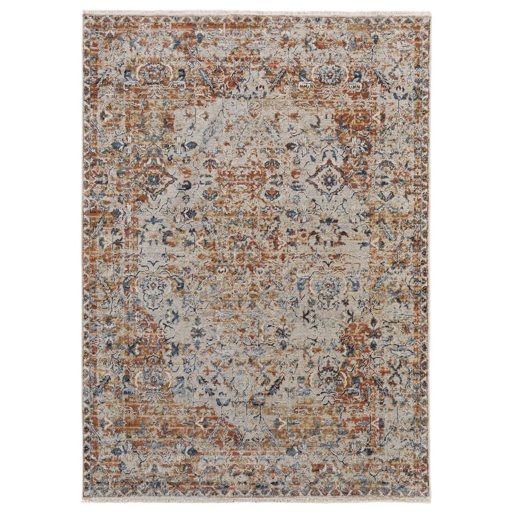 Feizy Kaia 3" x 8" Beige and Multicolor Runner, , large
