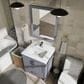 Lexora Home Jacques 30" Single Bathroom Vanity in Dark Grey with 2 cm White Quartz Top and Rectangular Sink, , large