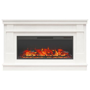 DHP Elmcrest Mantel with Electric Fireplace in Plaster, , large