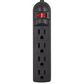 Helios 2-Piece 4 Outlet Surge Protector and 6" Premium High Speed HDMI Cable in Black, , large