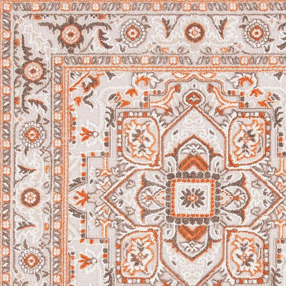 Safavieh Cabana CBN680B 2&#39;2&quot; x 8&#39; Beige and Orange Indoor/Outdoor Area Performance Rug, , large