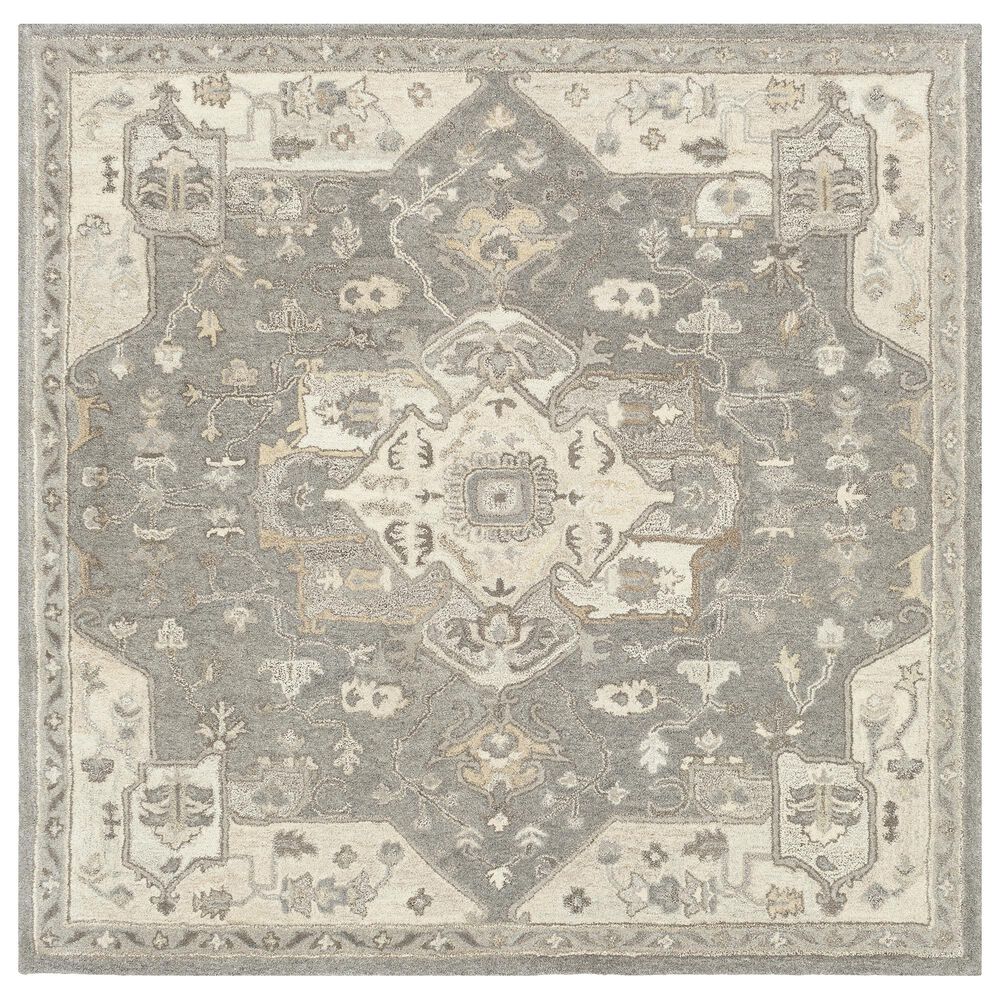 Surya Caesar 9"9" Square Charcoal, Taupe, Tan, Black, Light Beige and Brown Area Rug, , large