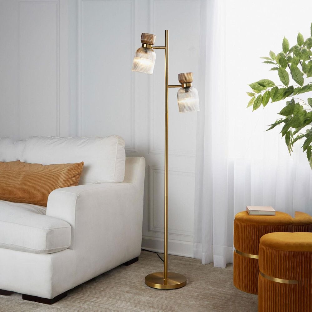 Grandview Gallery Marcel Metal Floor Lamp in Gold, , large
