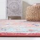 Safavieh Riviera 4"5" x 6"5" Light Blue and Red Area Rug, , large