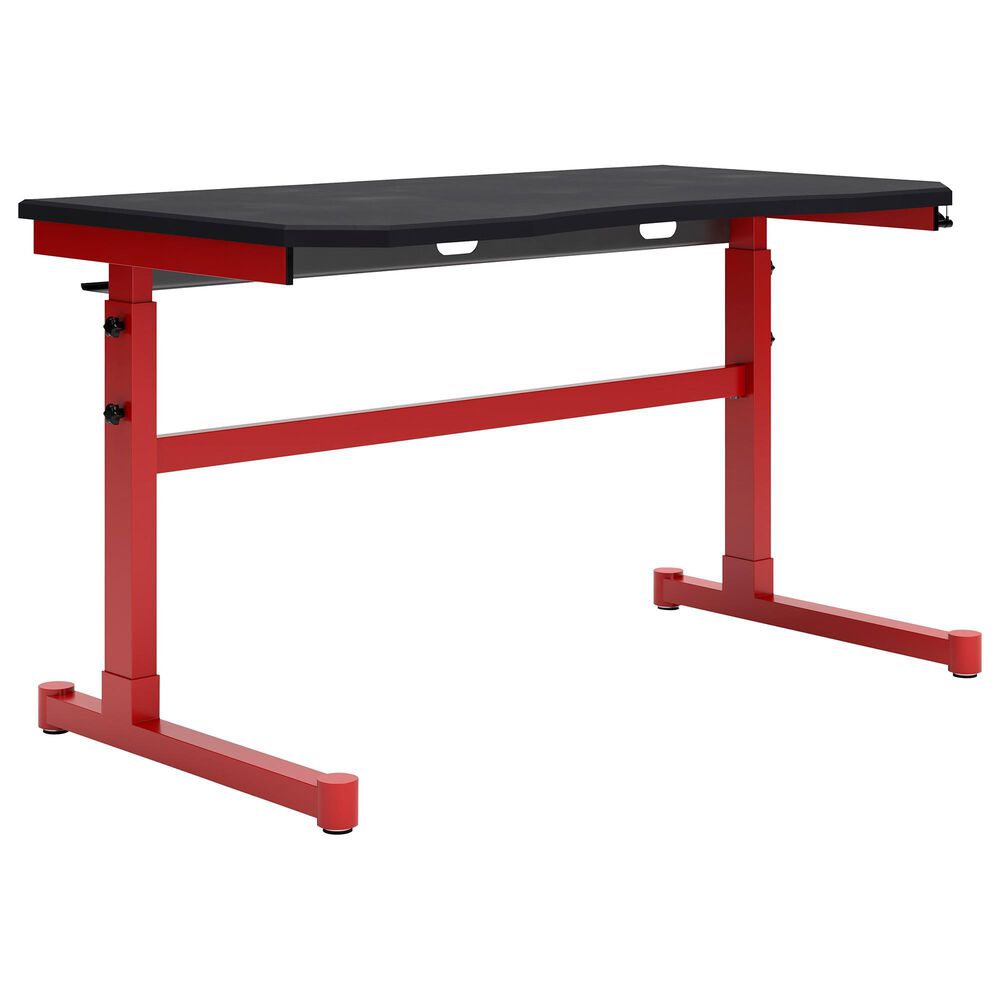 Ashley Lynxtyn Adjustable Height Desk in Red and Black, , large