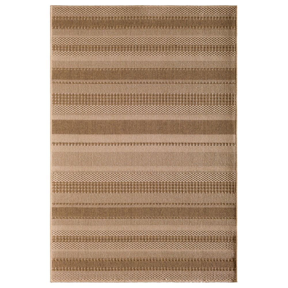Central Oriental Santorini Large Stripe 8"8" x 11"10" Earth Area Rug, , large