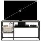 HOMLUX 45" TV Stand with 2 Open Storage Shelves in French Oak Grey, , large