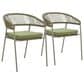 Zuo Modern Skye Outdoor Dining Chair in Green (Set of 2), , large