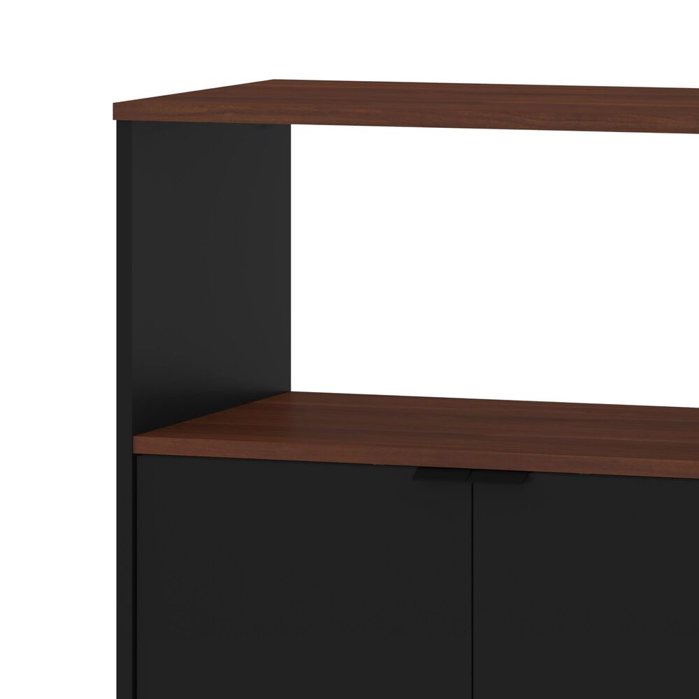 Dayton Mosholu 3-Shelf Accent Cabinet in Black/Nut Brown, , large