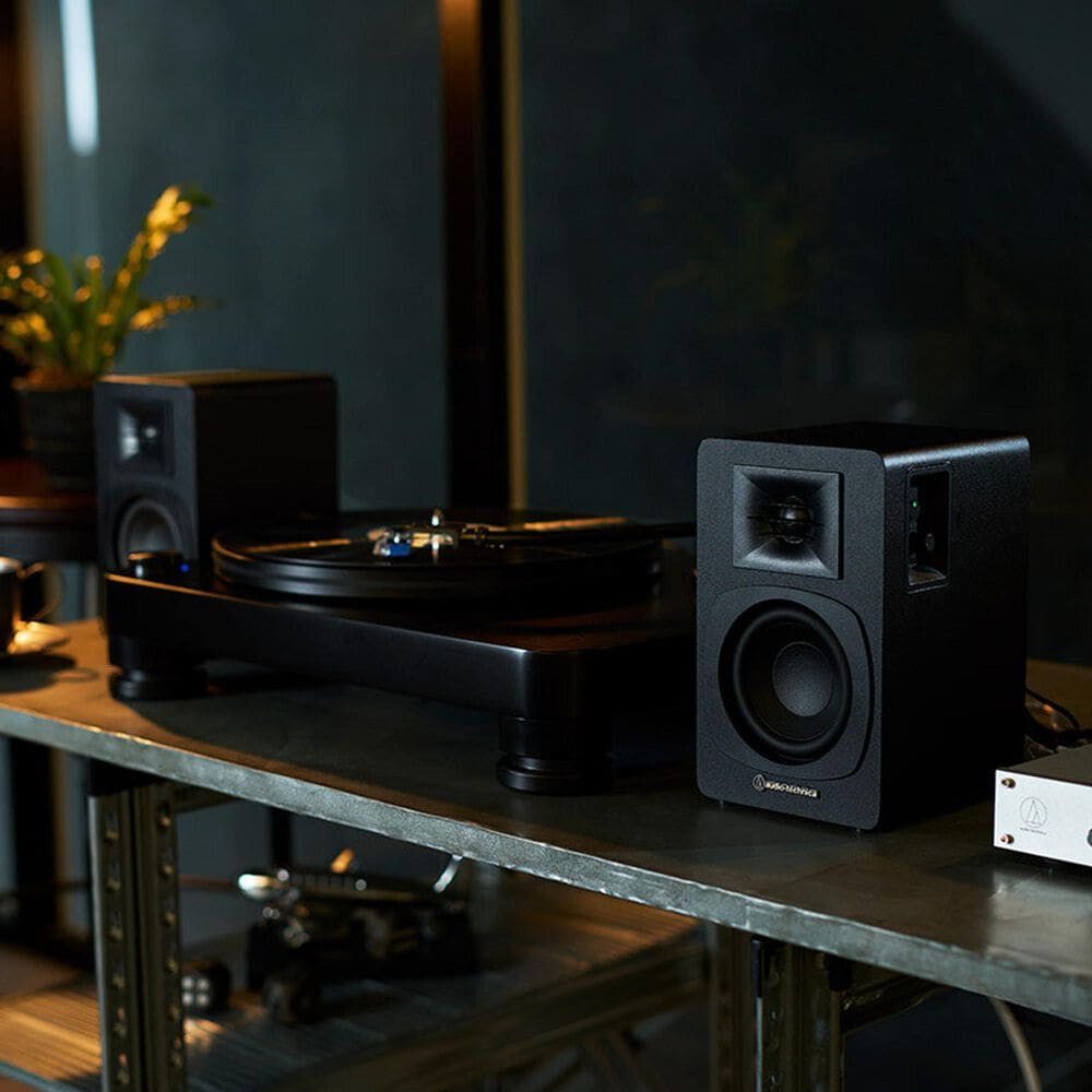 Audio-Technica Powered Bookshelf Speakers in Black, , large