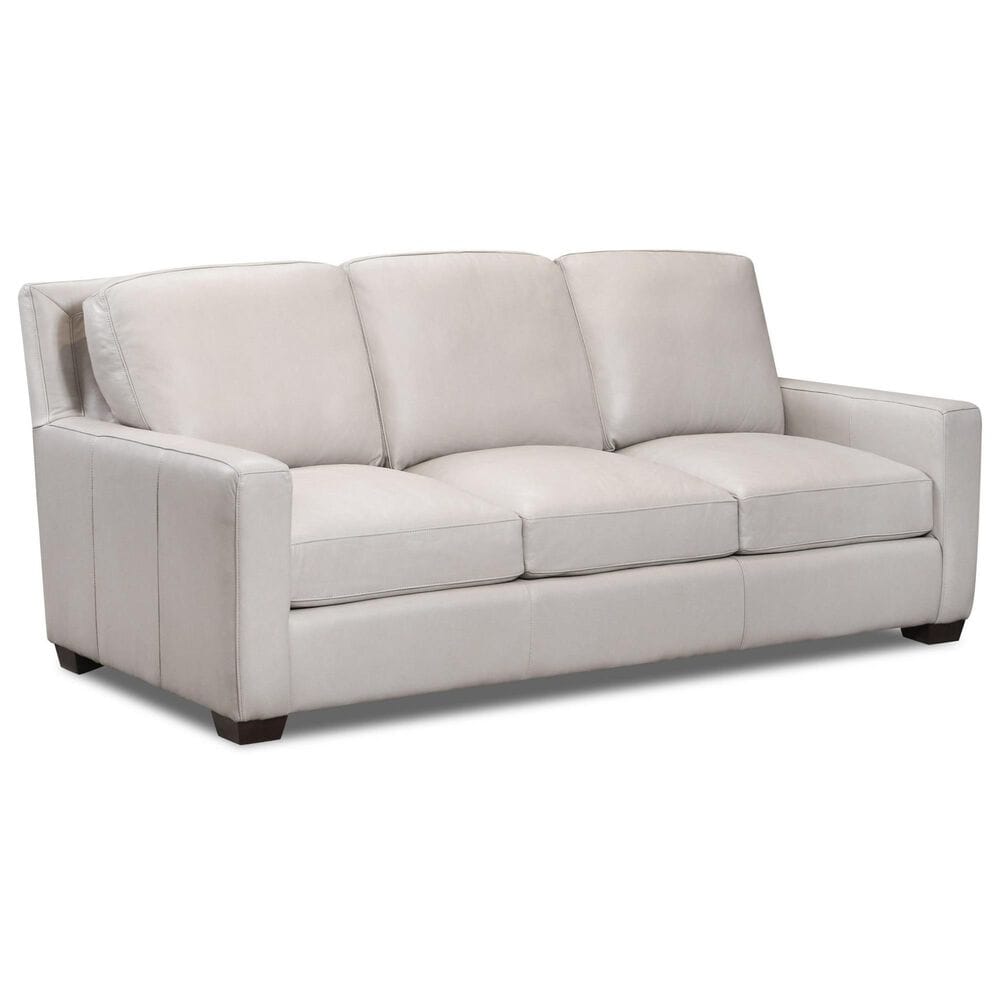 USA Premium Leather Stationary Sofa in Pebble Bone, , large