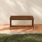 HOMLUX Patio Coffee Table with X Leg in Teak Oil, , large